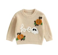 Image 2 of “Boo” Pumpkin Knit Sweater 👻🎃