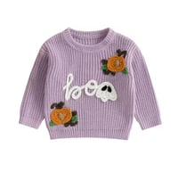 Image 5 of “Boo” Pumpkin Knit Sweater 👻🎃