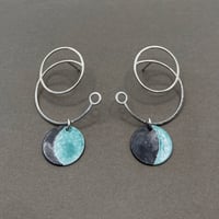 Image 1 of Teal Moon Phases Earrings