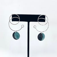 Image 3 of Teal Moon Phases Earrings