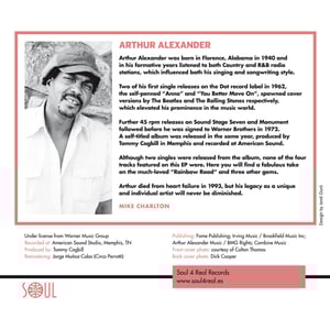 Image of Arthur Alexander - 4 Track EP - Mailing 13th October
