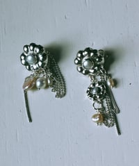 Image 5 of Chained Flower Earrings 