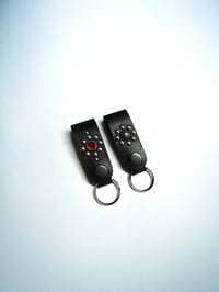 Image 2 of Black Leather Belt Loop with Studs