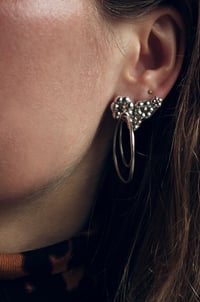 Image 2 of Pierced Flower Hoops