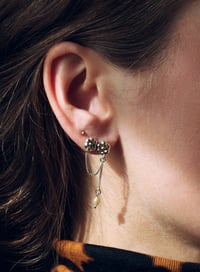 Image 2 of Chained Flower Studs