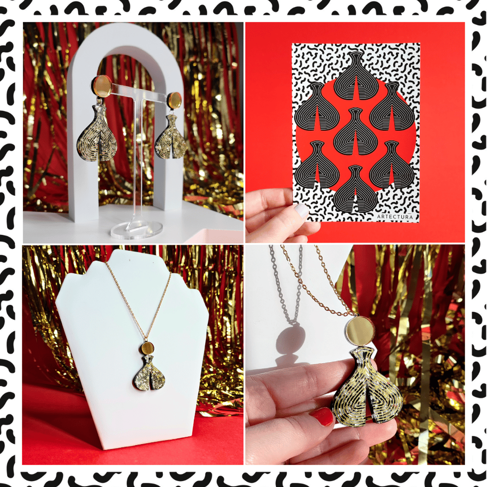 Image of Bowie Inspired Tokyo Pop Statement Acrylic Necklace