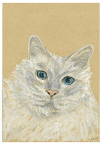 Image 3 of A5 animal oil pastel drawing