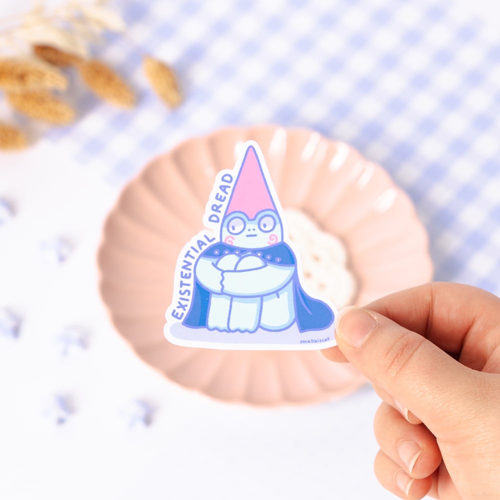 Image of Sticker Cat From Hell Frog Mushroom