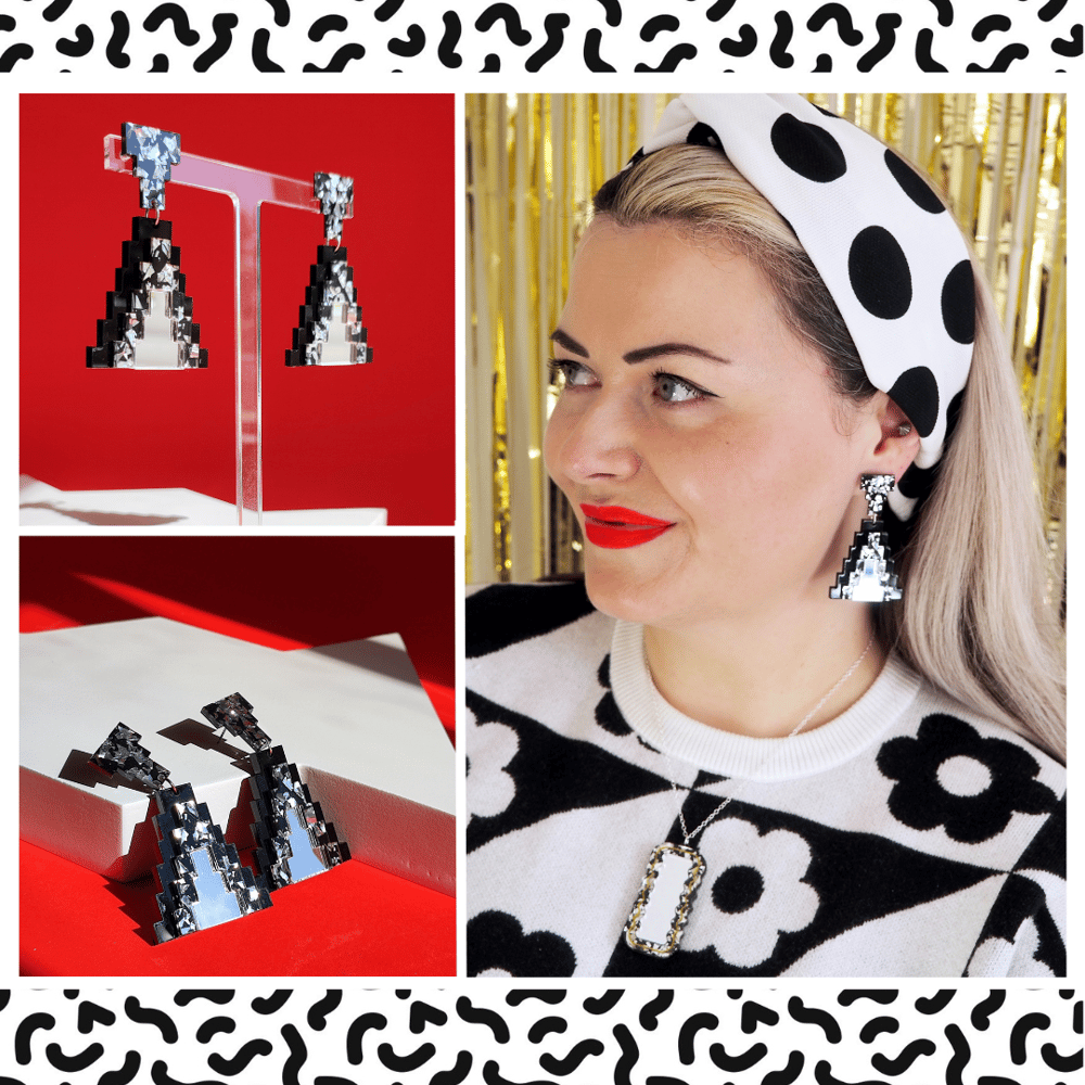 Image of Aztec Pyramid Statement Earrings
