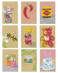 Miscellaneous A5 oil pastel drawings