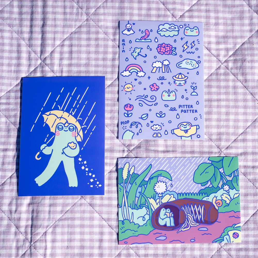 Image of Postcard Prints Rain Theme