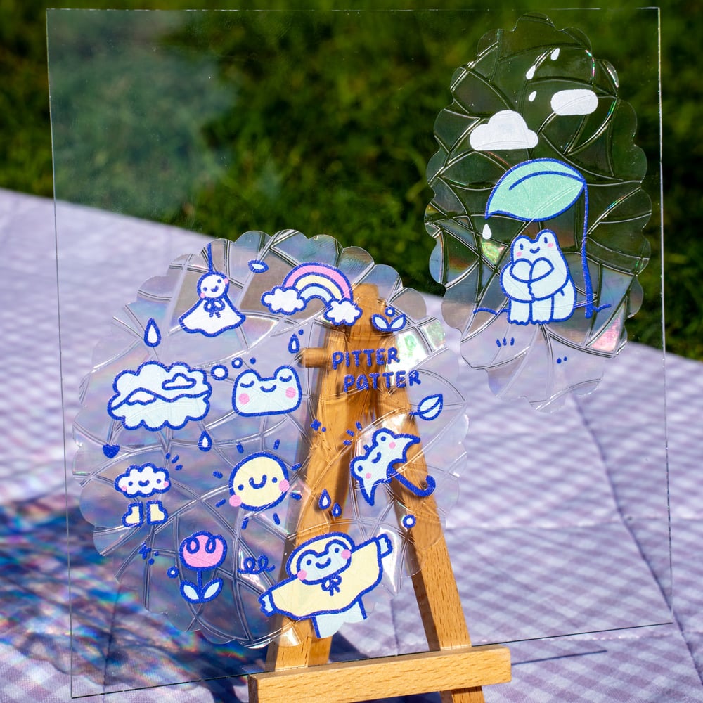 Image of Suncatcher Stickers Frogs