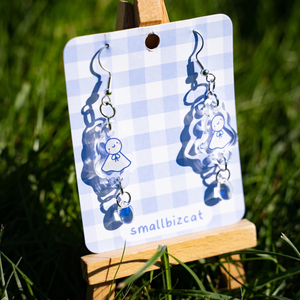 Image of Ghost Charm and Earrings