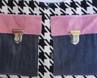 Image 3 of Sac pied de poule rose et jean