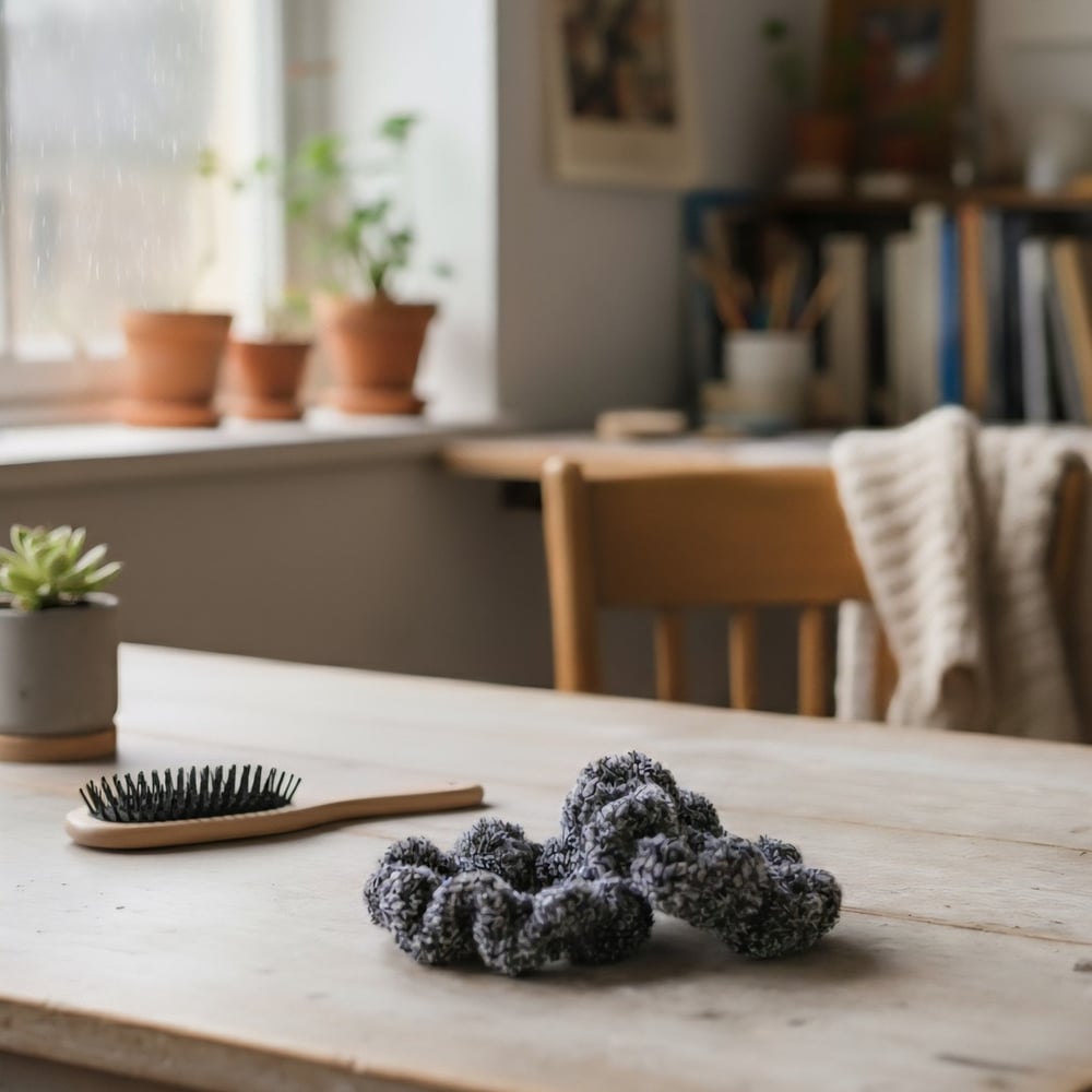 Image of Crochet Chenille Scrunchies