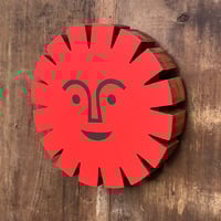 Image 1 of Cedar wood sun - red orange 