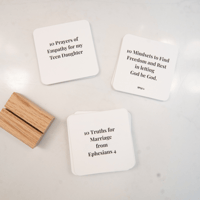 Biblical Mindset Cards-Set of 10 with Wooden Block 