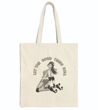 Image 1 of Good Times Gunmetal Cotton Canvas Tote Bag
