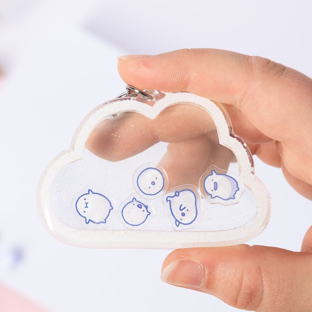 Image of Shaker Charm Keychain Cloud