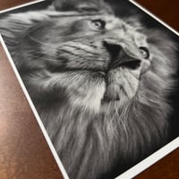 Image 3 of “Moonlit guardian” mini matted fine art print 