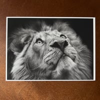 Image 4 of “Moonlit guardian” mini matted fine art print 