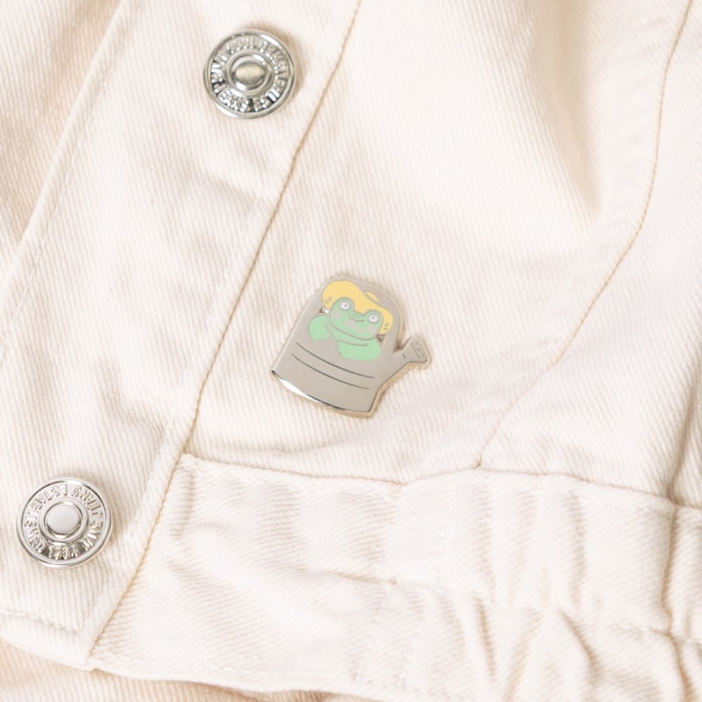 Image of Enamel Pin Shark Watering Can Moon