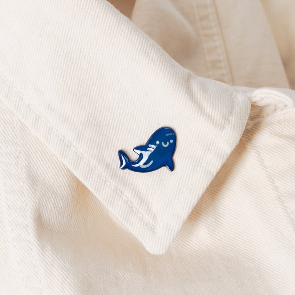 Image of Enamel Pin Shark Watering Can Moon