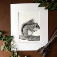 Image 1 of “Zoomie” mini matted fine art print