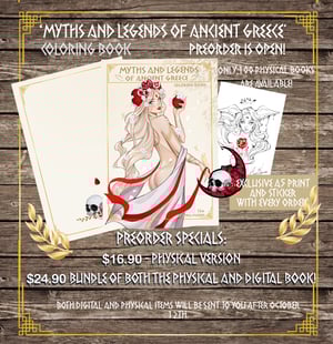 Image of Myths and Legends of Ancient Greece coloring book PREORDER