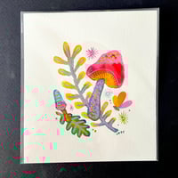 Watercolor Mushroom 07