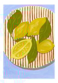 Image 1 of When life gives you leafy lemons print
