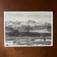 Image 5 of “Mountains” mini matted print