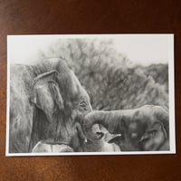 Image 5 of “Armored love” mini matted fine art print 