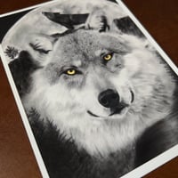 Image 3 of “Loner in the night” mini matted fine art print