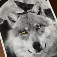 Image 5 of “Loner in the night” mini matted fine art print