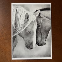 Image 3 of “Contrasting love” mini matted fine art print 