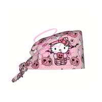 Image 2 of Hallow-Kitty Scrub Cap🎀