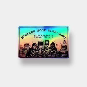 Image of 🎴 Carte de membre du « HACKERS BOOK CLUB 3000 »