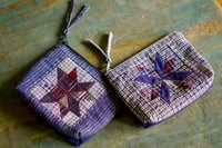 Image 1 of Star Patchwork Pouch | Handmade Vintage Fabric Makeup Bag Zipper Pouch