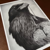 Image 3 of “Harbinger of secrets” mini matted fine art print 