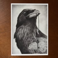 Image 4 of “Harbinger of secrets” mini matted fine art print 