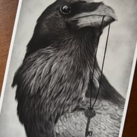 Image 5 of “Harbinger of secrets” mini matted fine art print 