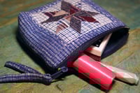 Image 3 of Star Patchwork Pouch | Handmade Vintage Fabric Makeup Bag Zipper Pouch