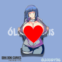 Image 2 of Doki Doki Hinata Enamel Pin In Hand Extras