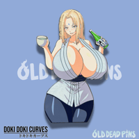 Image 1 of Doki Doki Tsunade Enamel Pin In Hand Extras
