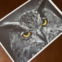 Image 3 of “Prowler of night” mini matted fine art print 