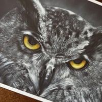 Image 4 of “Prowler of night” mini matted fine art print 