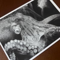 Image 5 of “Mastermind of the deep”  mini matted fine art print 