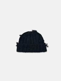 Image 2 of GIRLS ARE DRUGS® HAND TIED BEANIE - 'BLACK'