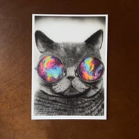 Image 3 of “Ziggy” mini matted fine art print 